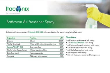 Formula: Bathroom Air Freshener Spray