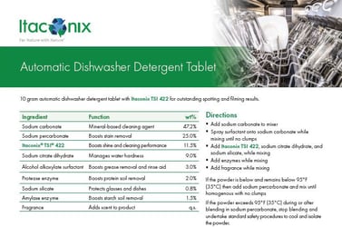 Formula:&nbsp;Automatic Dishwasher Detergent Tablet