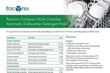 Formula: Premium Compact Multi-Chamber Automatic Dishwasher Detergent