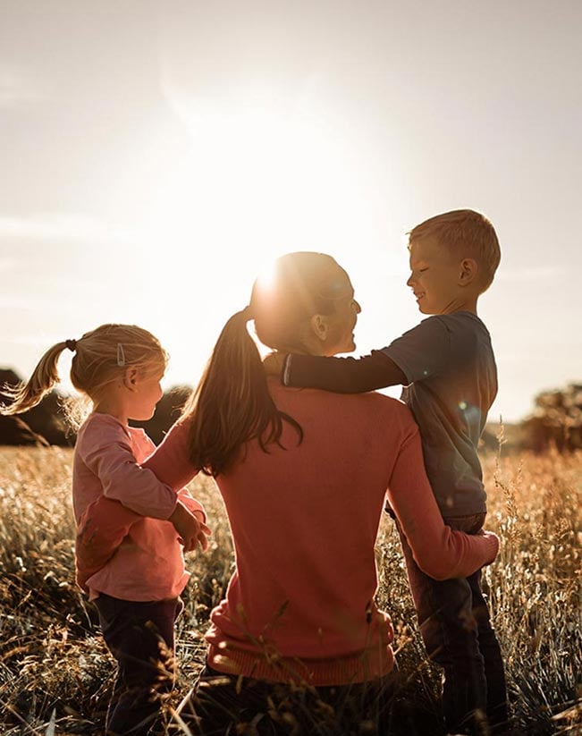 family-in-field